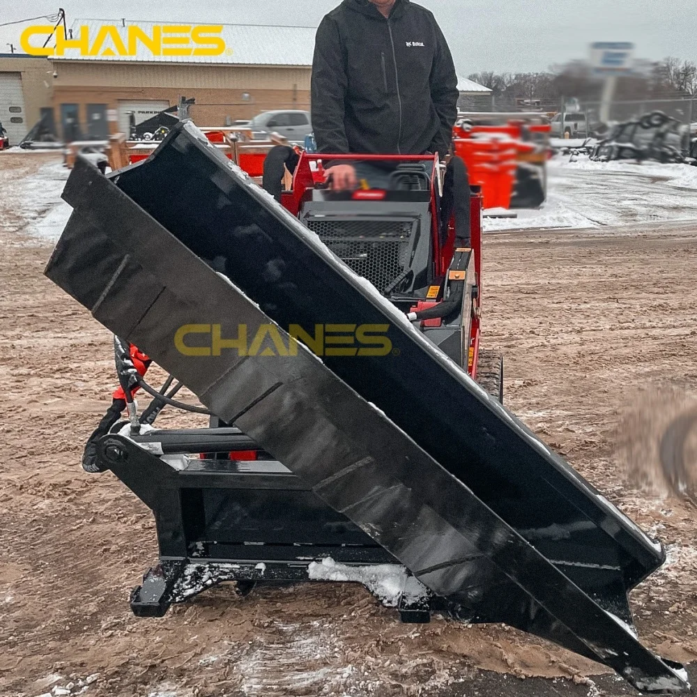 Universal Mini Jet Reverse Bucket Universal Mini Skid Steer Loader Left Dumping Bucket Side Discharge ...