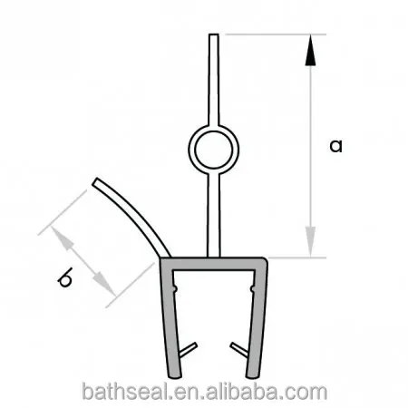 product factory frameless shower door sweep clear pvc seal shower door bottom seal  glass shower door seal strip-8