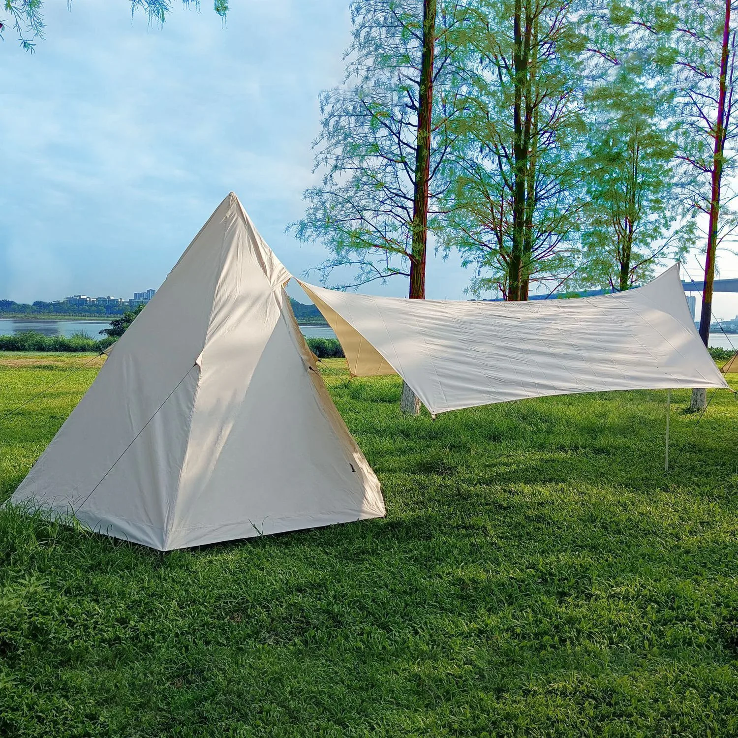 Large Family Yurt Tent Outdoor Waterproof Sun Shelter Camping Indian