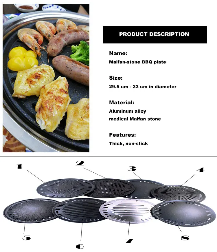 Wholesale Maifan Stone Coating Bbq Grills Plate For Barbecue Shop Buy