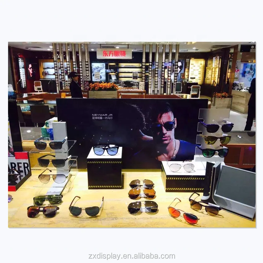 Customized Acrylic Optical Sunglasses Eyewear Display Stand For Eyewear