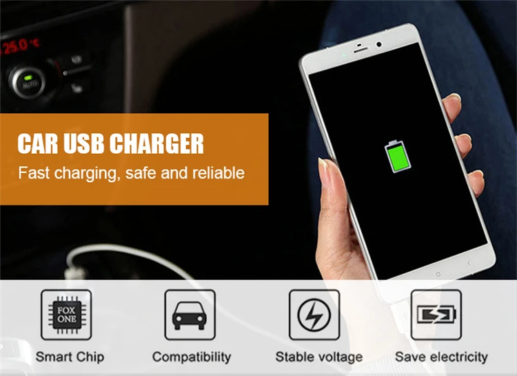 High quality dual porta usb car charger