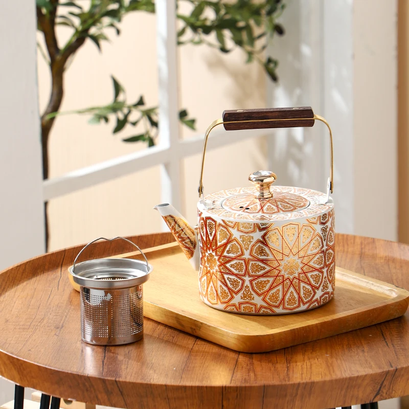 Series 20 Tea Kettle — White Star Warm Pattern