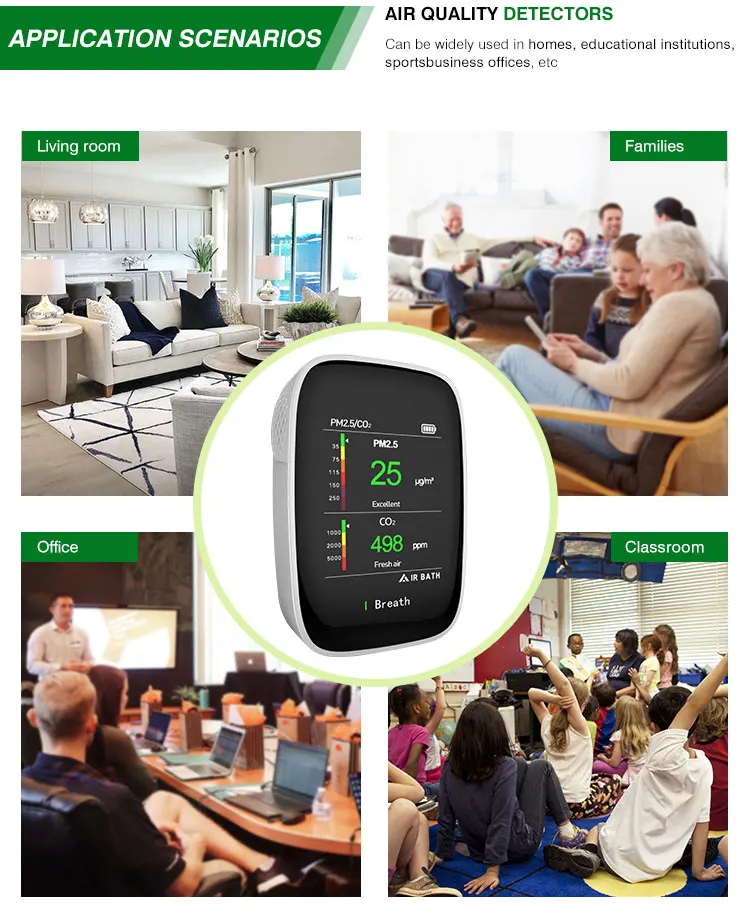 Portable air quality detector Gas Detector co2 analyzer
