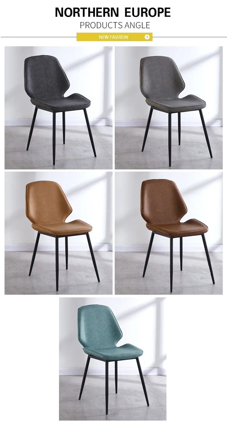 Factory Hot Sale 2021 New Design Restaurant Banquet Leather Luxury Color Dining Chair