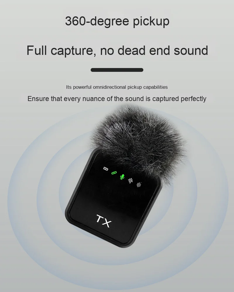 Connecteur F15 Type C Microphone Lavalier sans fil avec réduction de bruit pour téléphone portable diffusion en direct courte vidéo prise de vue Vlog