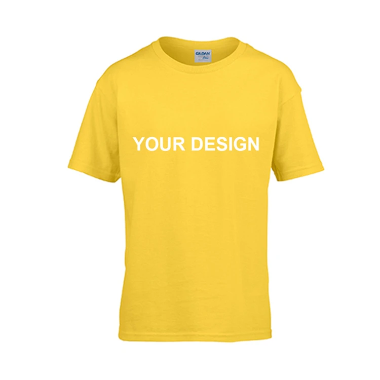 
100% cotton comfortable pure color sublimation blank t-shirt o neck logo custom for children boy girl 