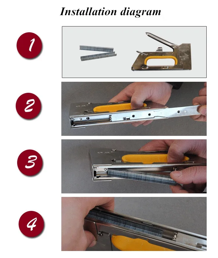Heavy Duty Manual Gs Staple Gun Manual Nail Gun For Fixing Material