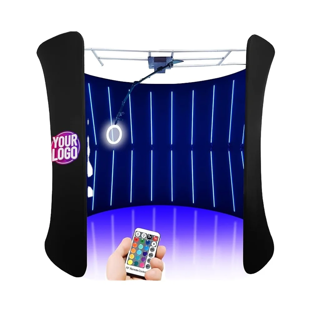 Remote Backdrop 360 Automatic Shooting 360 Backdrop Booth Shell Remote Control Video ...