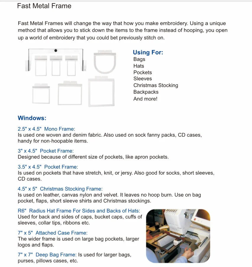 Embroidery Machine Spare Parts Embroidery Hoops 4in1b,Sa437/438/439