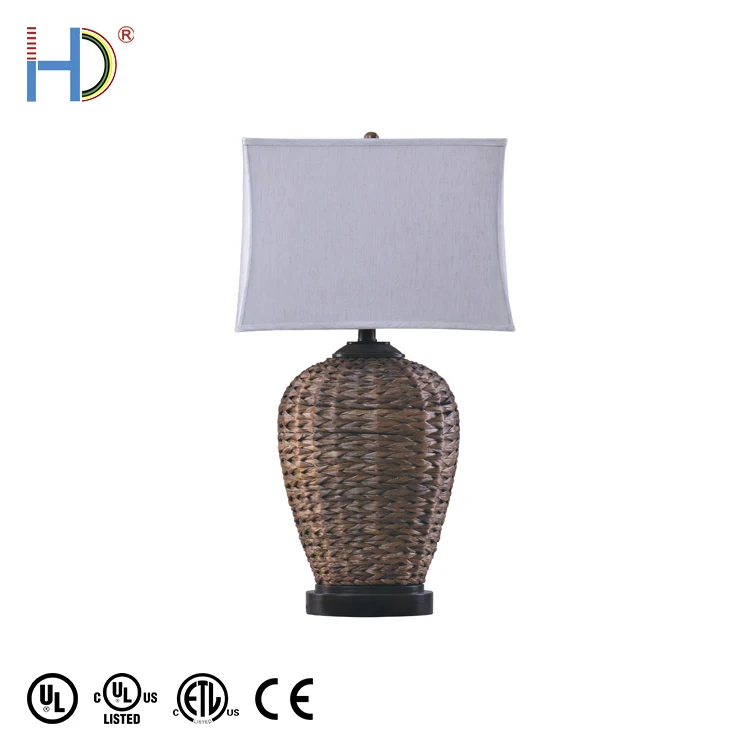 Modern Kitchen Natural Linen Shade Hotel Decor Table Lamp