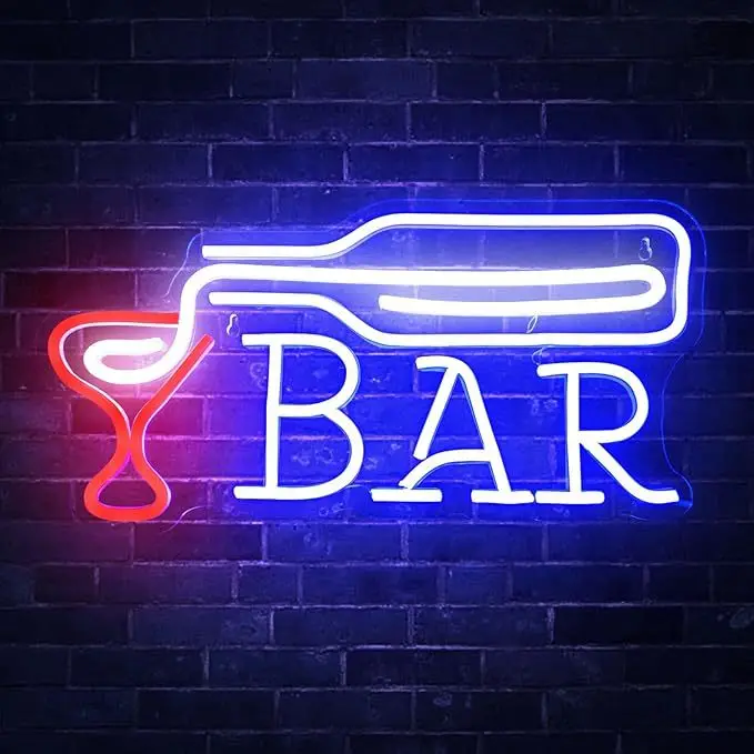 product cross border christmas holiday room bedroom decoration led illuminated sign neon lights bar shape letter lights bar atmosphere-1