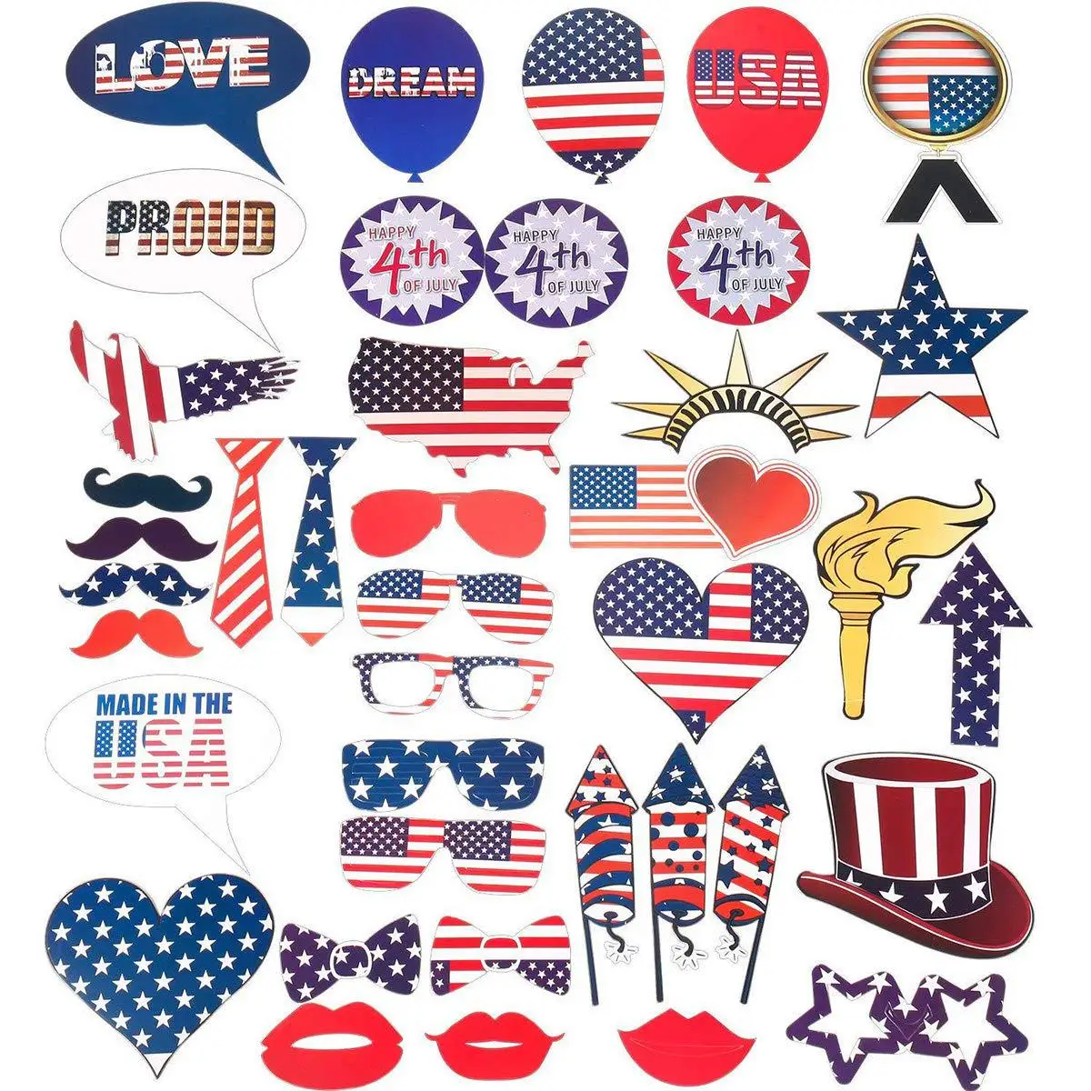 usa photo booth props