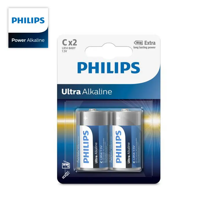 PHILIPS Ultra alkaline batteries LR14E2B / 10, LR14 1.5V, 2pcs