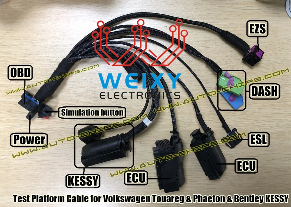 Ecs Enganche Electrics Para Volkswagen Touareg 2003-2010 13 Pin Kit de cableado 