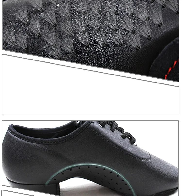 Men Boys Dance Shoes Black Low Heels Ballroom Dancing Shoes Tango Salsa Rumba Modern Latino Shoes For Boys Kids