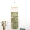 Creative concise style hot sale ready to ship hanging bag,cotton waterproof three pocket hanging bag67*20cm