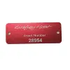 Red Sandblasted Anodized Aluminum Metal Luggage Laser Label Dog Tags Nameplate Tag
