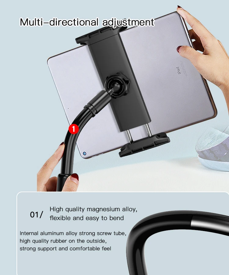 Bendable Gooseneck Desktop Cellphone Stand Live Desk Table Tablet Mobile Phone Holder