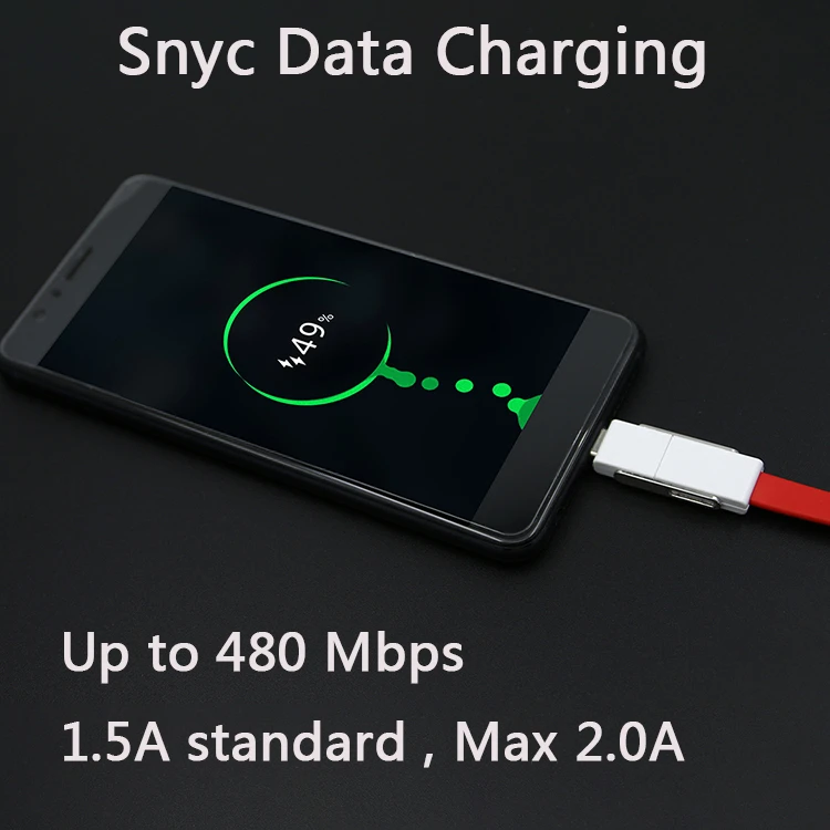 5 in 1 Magnetic Charging Cable With Keyring USB C To Android Type C Micro USB Smart Phone Change Cable - ANKUX.COM