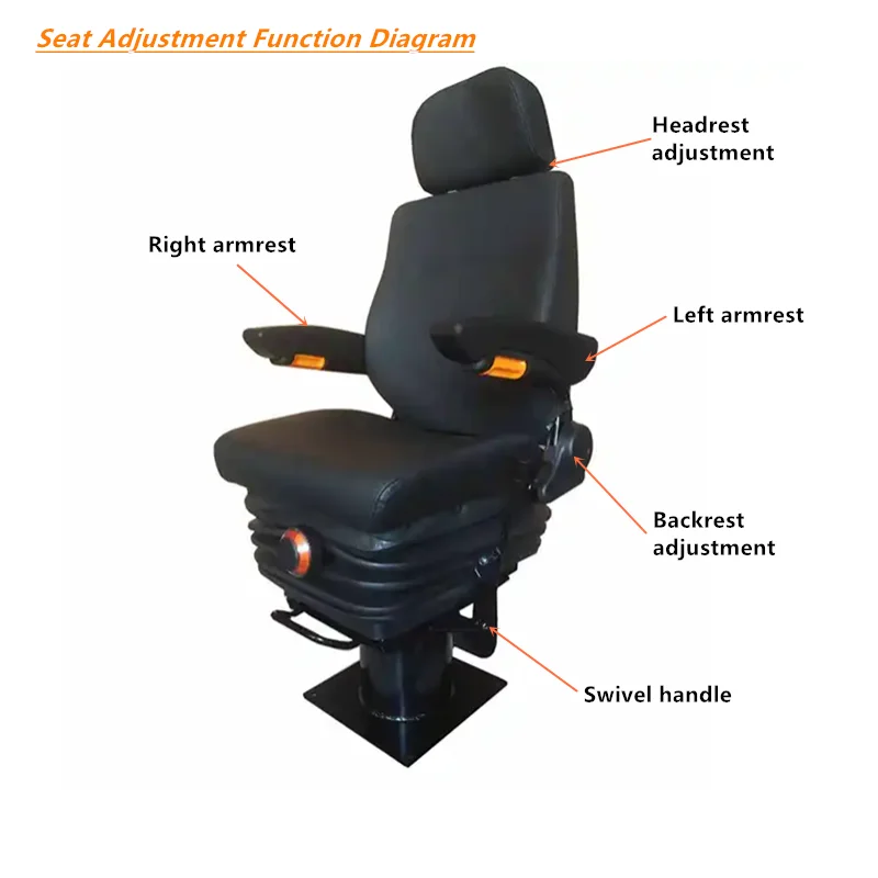 Truck Mechanical Suspension Driver Seats Crane Operator Seats For