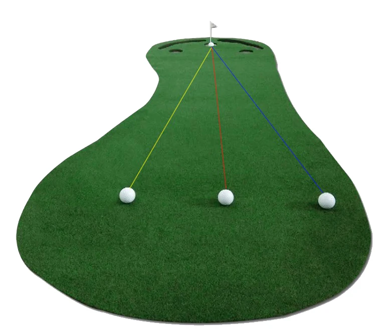Top Quality Foot Shaped Golf Putting Mat For Practice & 3 Hole Golf