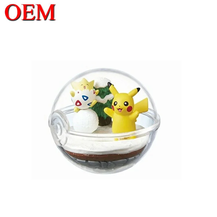 Customized 3d Plastic Cute Mini Cartoon Character Capsule Toys