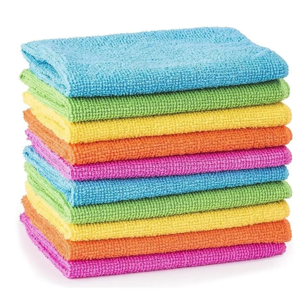 Microfiber terry warp cleaning towel