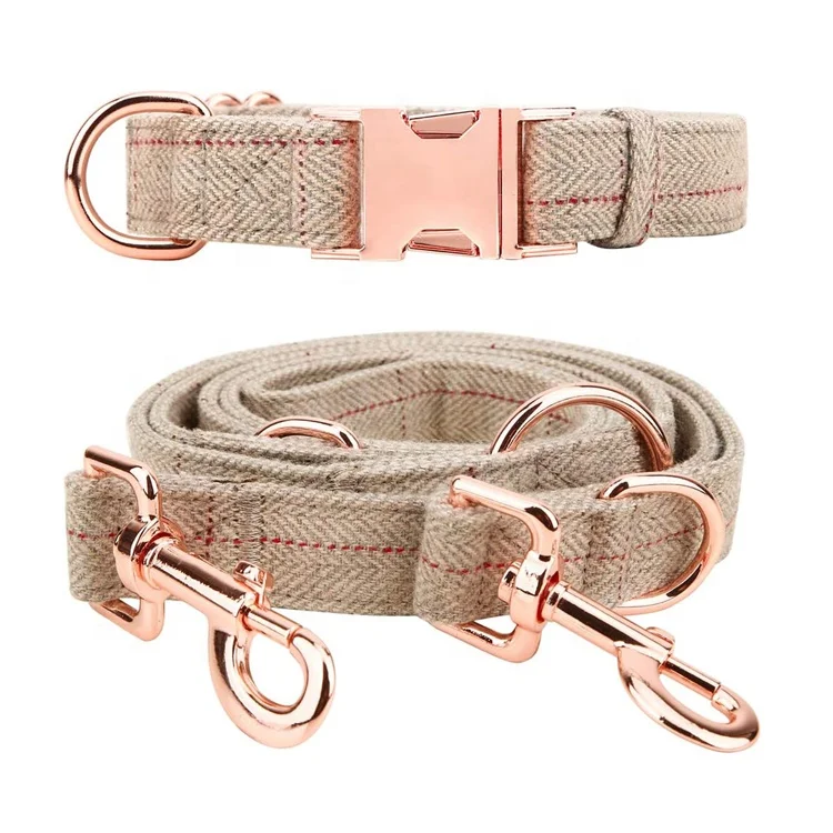 hemp dog collar with metal buckle