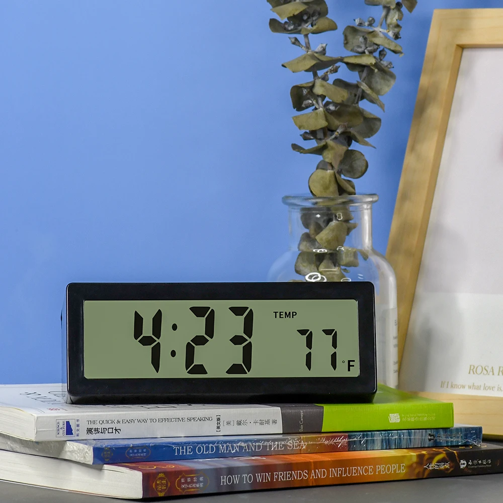 Digital Talking Alarm Clock With Temperature Lcd Display Electronic