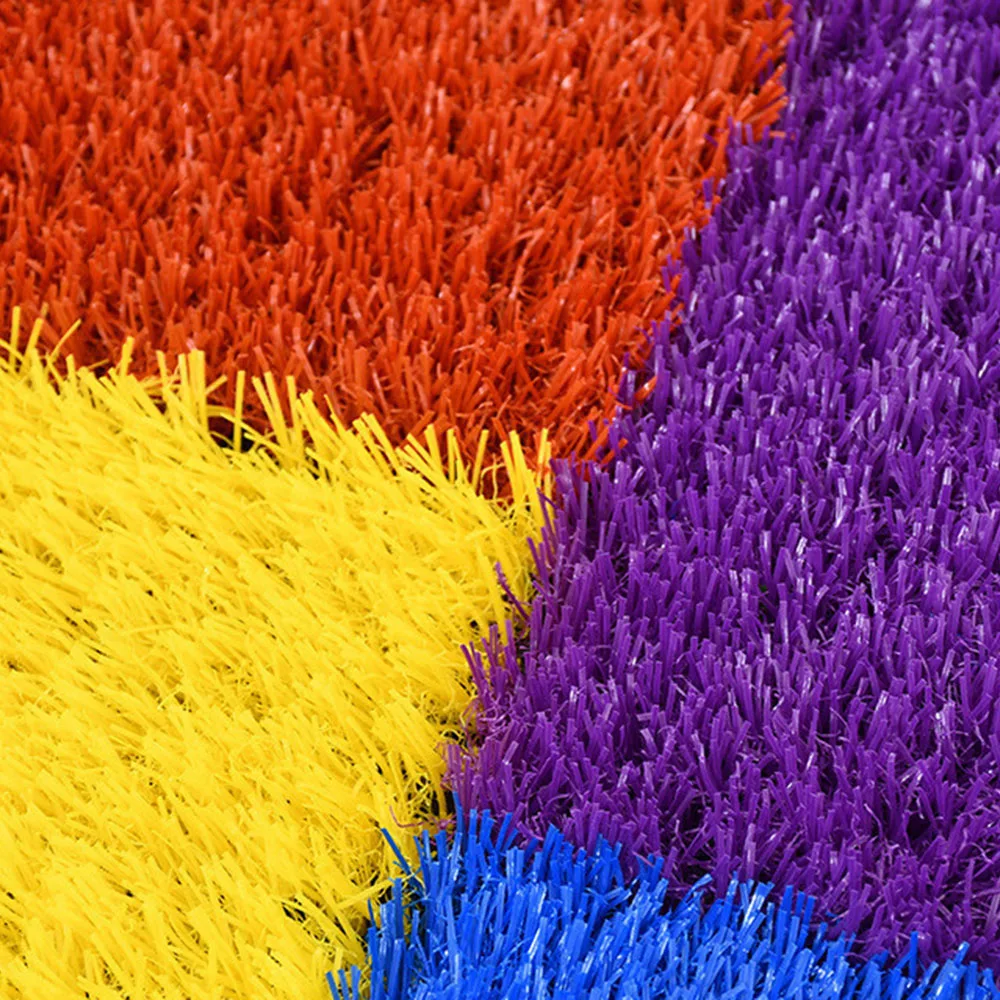 Colorful Turf Patterns Soft Artificial Turf For Kindergarten Playground 25mm 30mm Eco-friendly ...