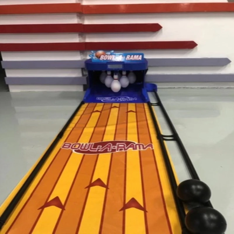 Portable Bowling Alley Set Bowl-A-Rama Indoor Outdoor Arcade Game for Kids Blue 