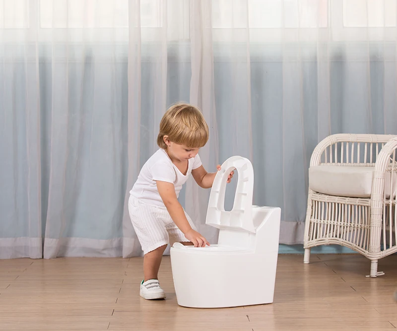 Emulated Baby Training Potty Seat With Flush Sound Children's Commode