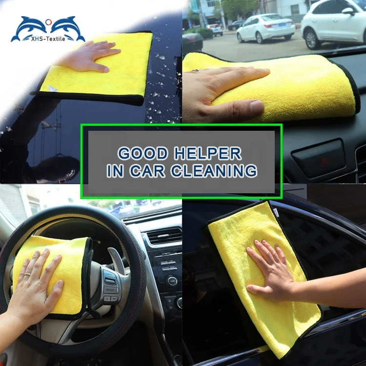 Double-sided Absorbent Auto Detailing Car Wash Towel Microfiber Towels ...