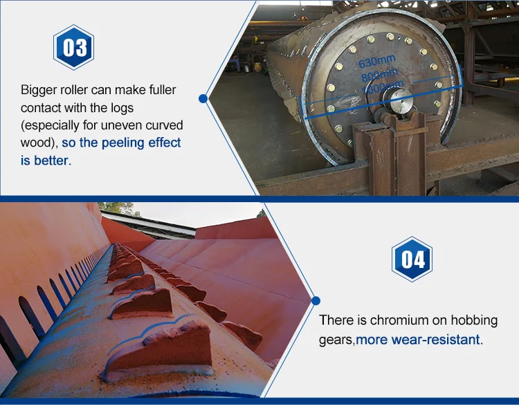 Forestry Machine Wood Log Debarker for Pine Tree