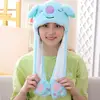 Wholesale BTS BT21 cute cartoon Rabbit ear hat Pinching the ear will move Non-illuminated version Plush cap