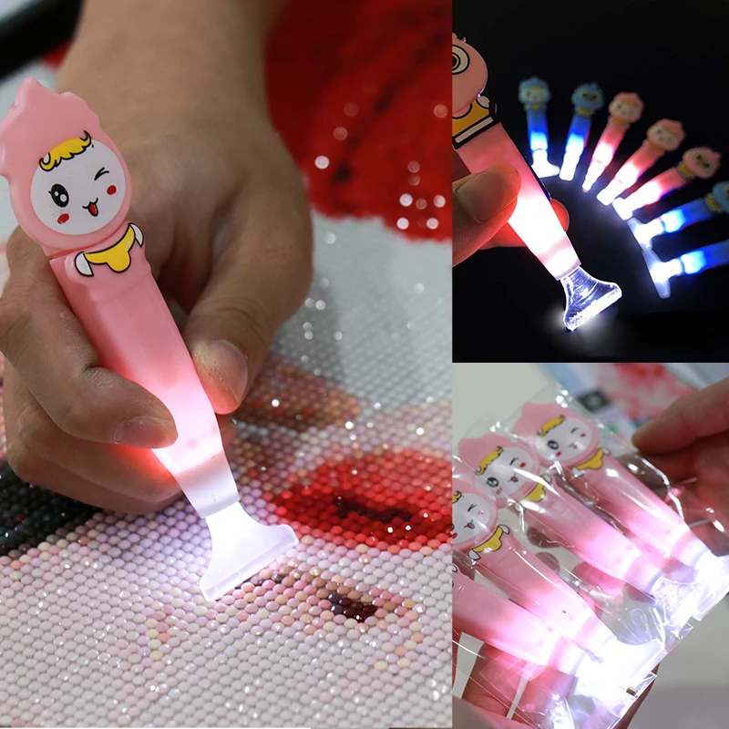 Diamond Painting Lighting with bend head DIY Craft Kits Point Drill Luminous Pen