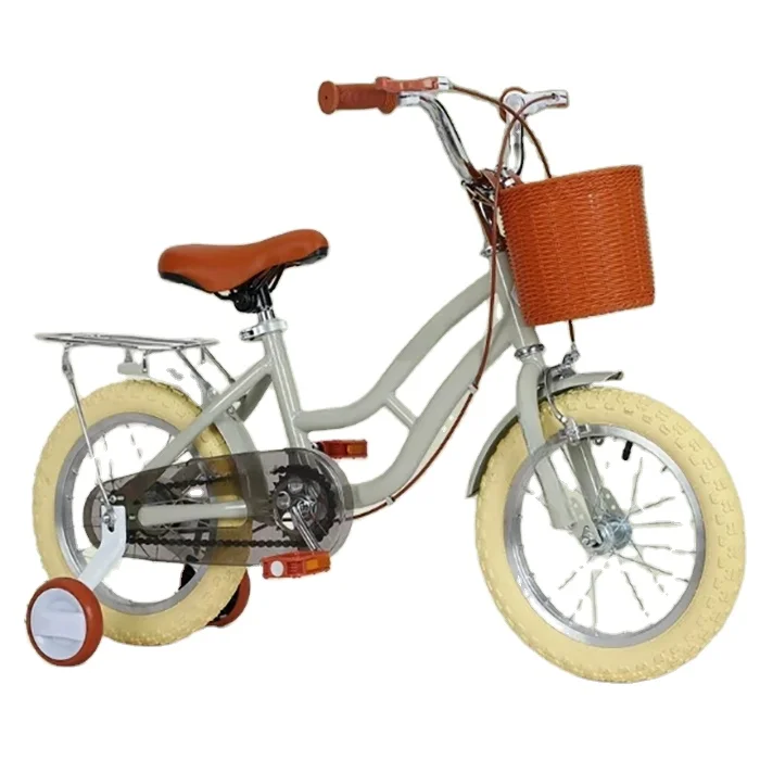 product girls princess bike 12 18 inch with rear seat  flash training wheels retro style kids bicycle435-2