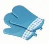 Non-Slip Cotton Lining Kitchen Glove for Baking,Silicone Oven Gloves Pair