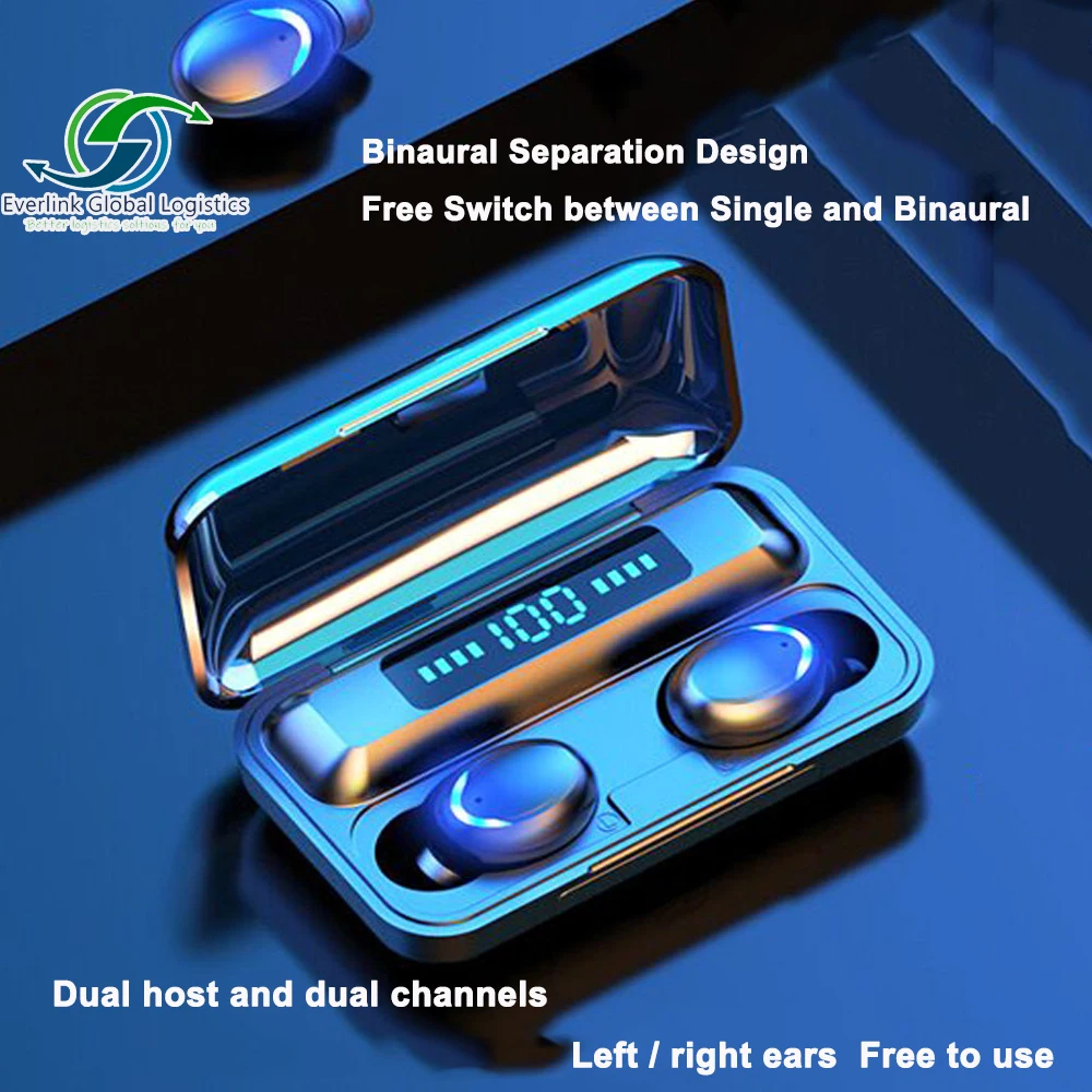 F9-5 Wireless Earphone Headphone Tws Mini In-ear Earbuds Sports Gaming ...