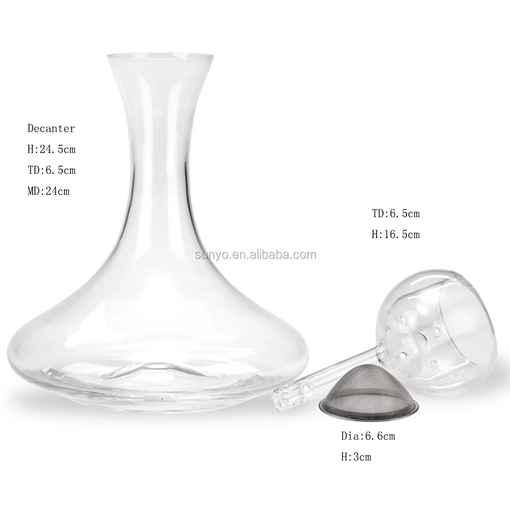 Wholesale Crystal Handblown Antique Bulk Funnel Bulk Glass Wine