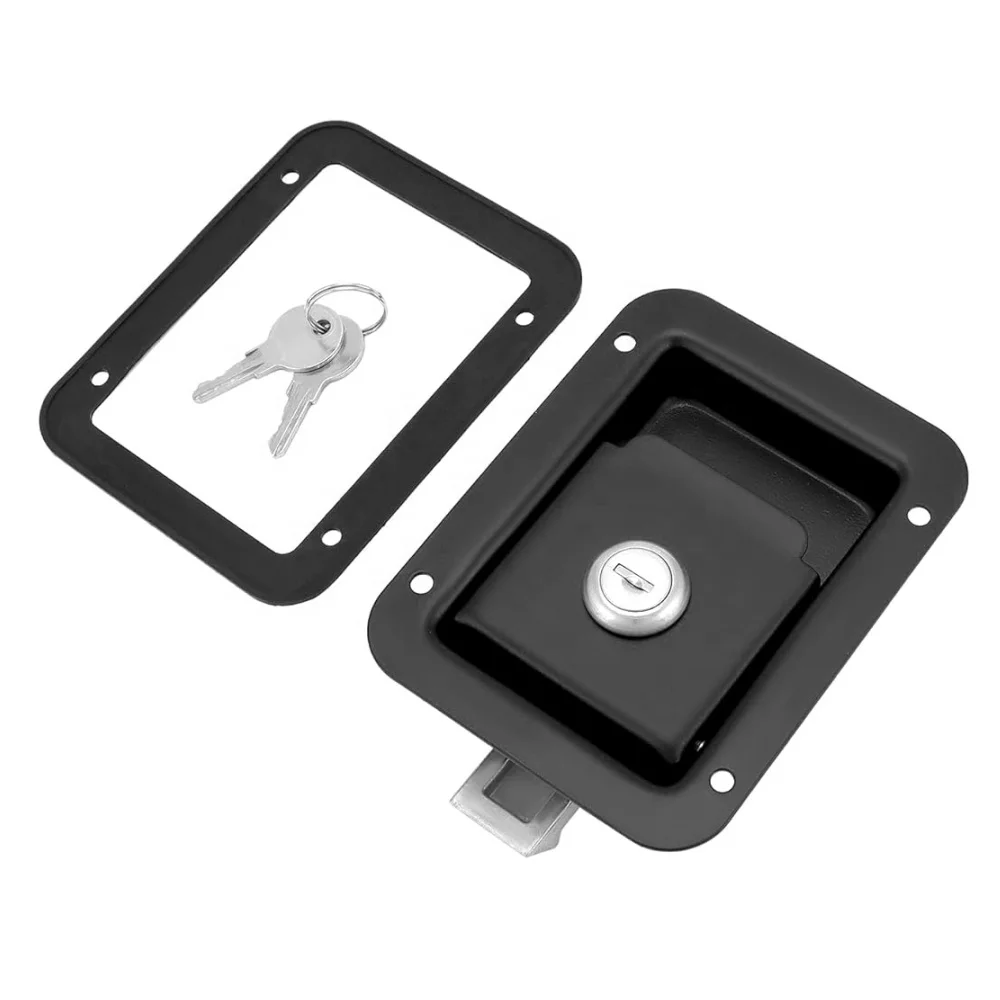 Stainless Steel Flush Mount Paddle Handle Toolbox Latch Padlock