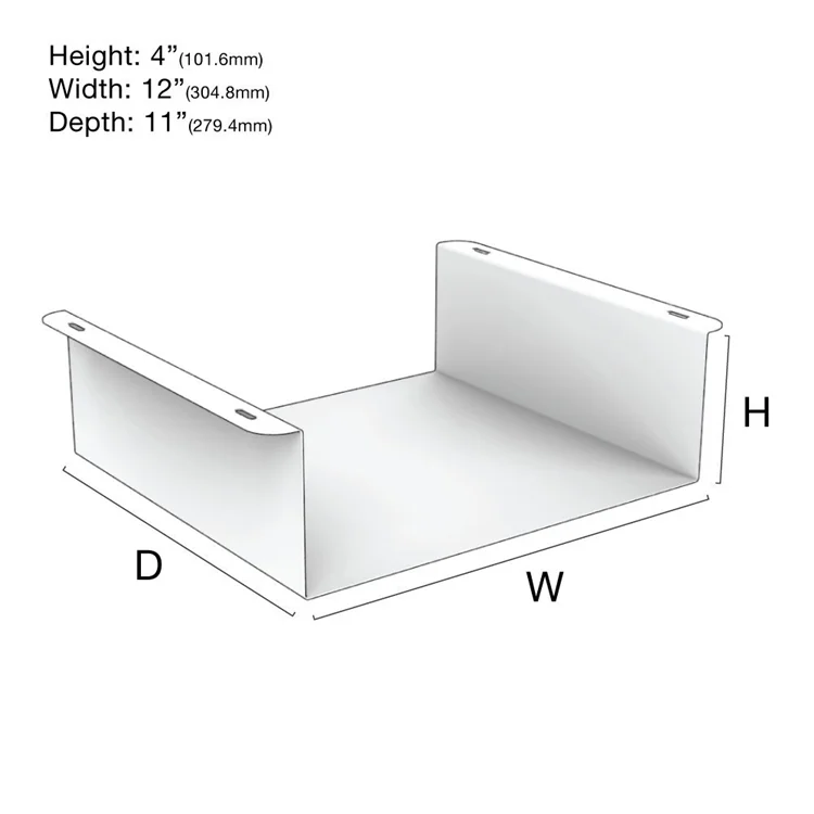 Under Mount 24212w X 4h X 11d Under Desk Computer Mount Fit For Small