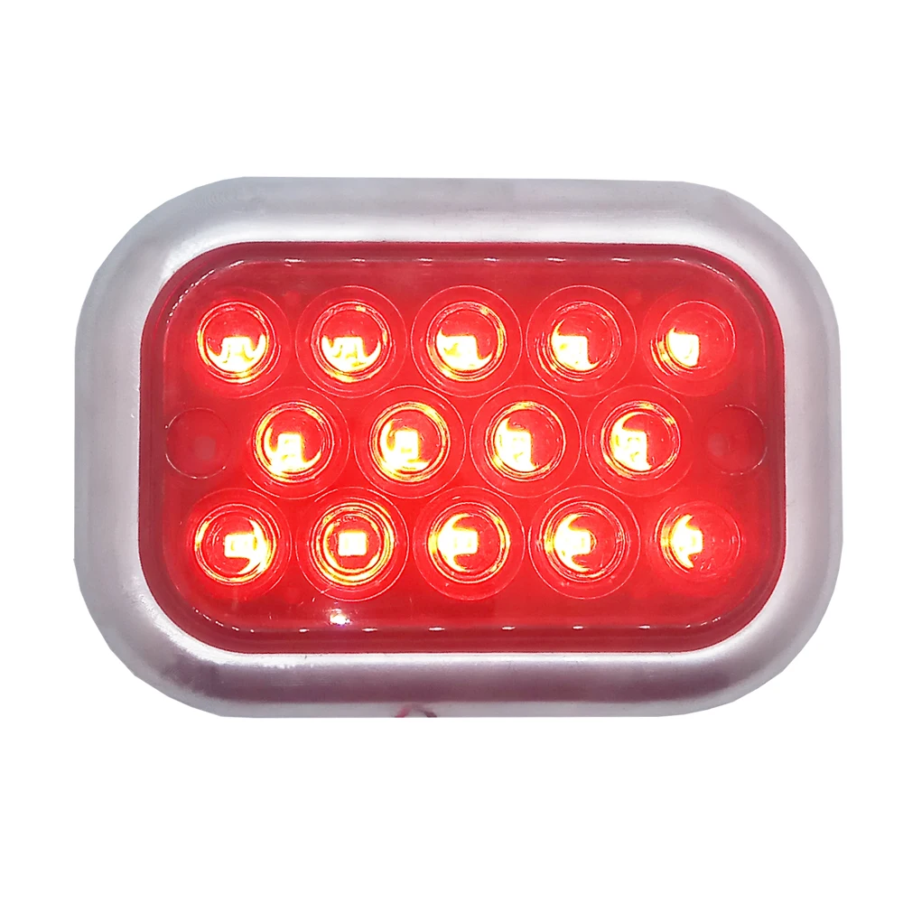 Truck/Bus 5 Inches 12v Diodes LED stop turn tail light on sale with a Chrome Plated Part