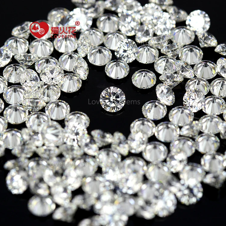 melee small size moissanite loose stones 1mm 1.5mm 2mm GH color round cut white moissanite