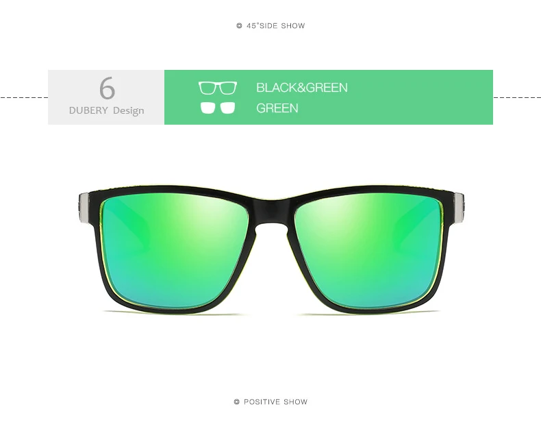 Dubery Brand D518 Classic Sports Polarized Sun Glasses Men Women ...