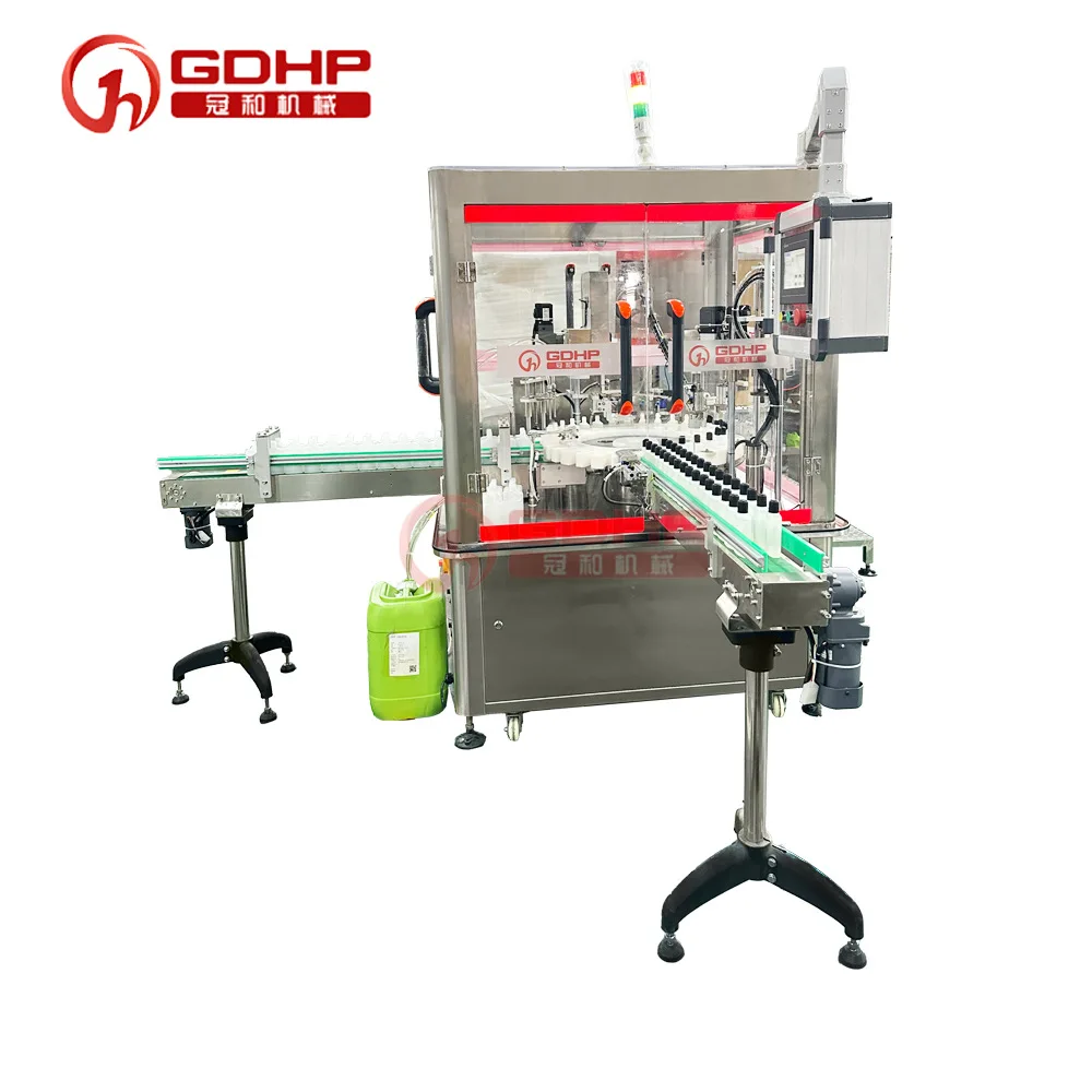 Customized All-In-One Automatic Rotary Filling Capping Machine for Cosmetics Food Emollient Oil Body Lotion Glycerin Water PLC