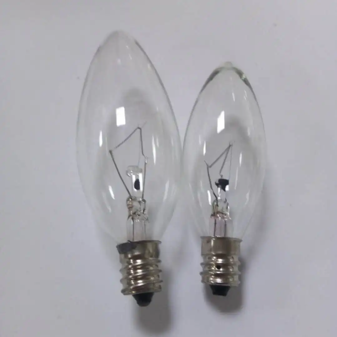 Chandelier Replacement Light Bulb Candelabra E12 Base 120V 25W 40W Clear Glass Dimmable Incandescent Light Bulbs C26 C32 C35
