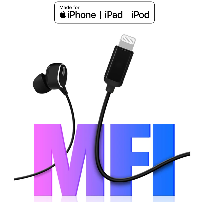 8 Pin Wired Earphone Headset Headphone For Iphone Mobile Xs Xs Max