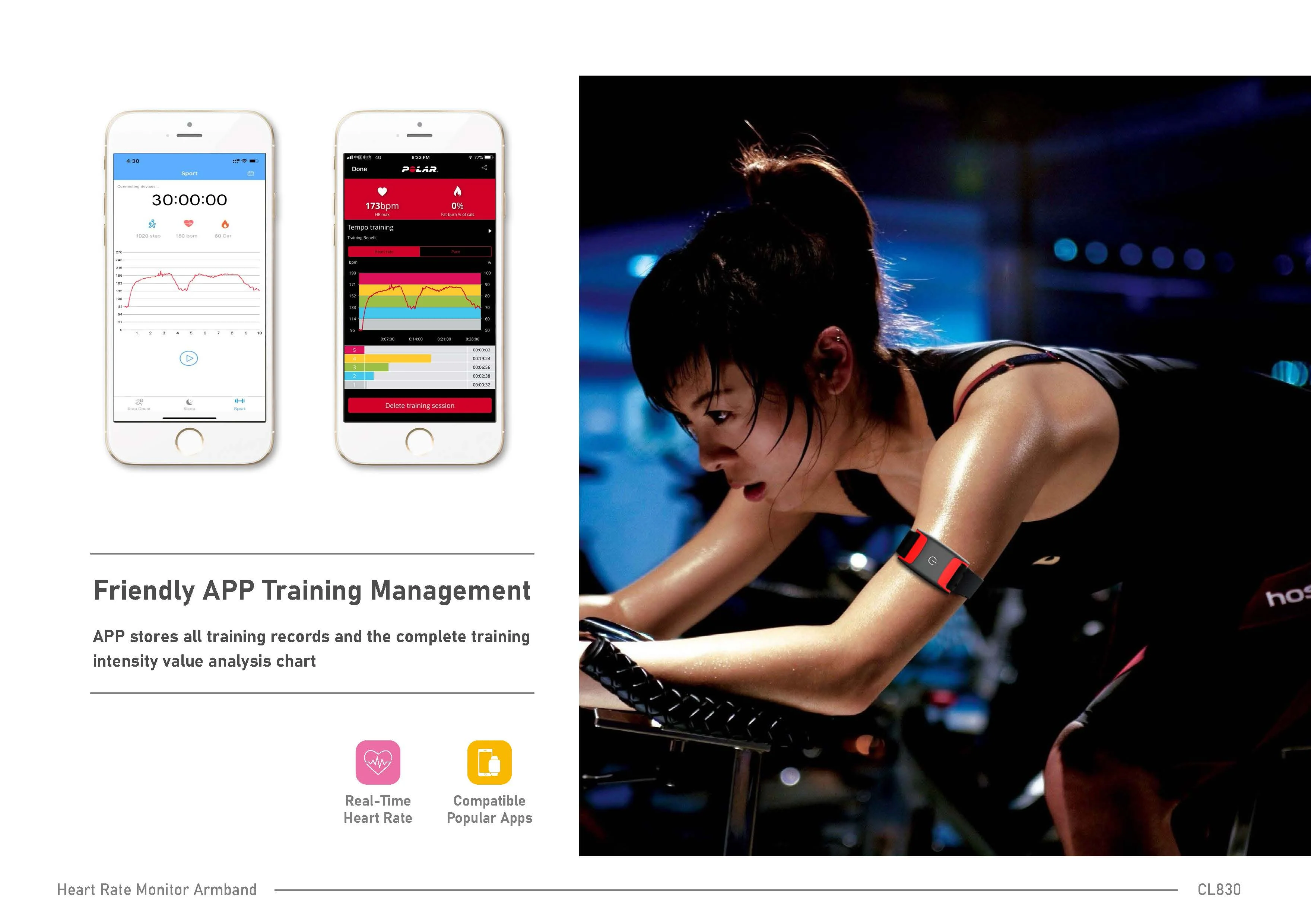 Chileaf Ecg Armband Heart Rate Monitor Health Ble & Ant+ Heart Rate